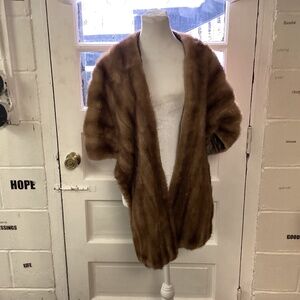 Brown Mink Fur Coat Shawl Stole Vintage Luxury. WOW ITS AWESOME💃💃💃💃💃
